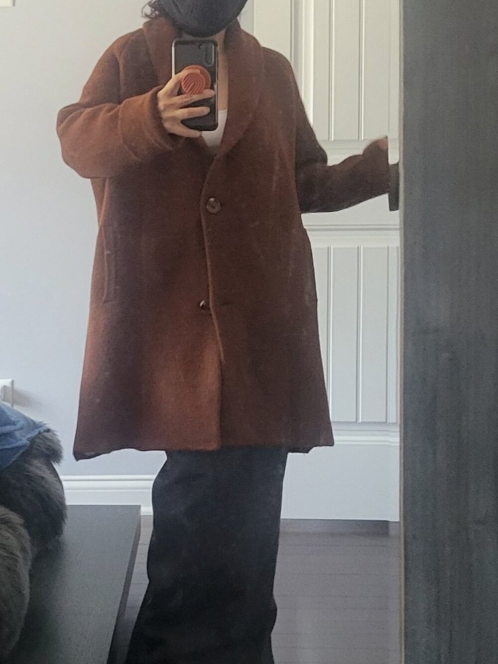 ZARA Cardigan Coat Medium Amber Brown Size M can fit L $129 NWT